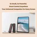 iPazzPort Mini Air Mouse Remote Keyboard with 7-Color Backlight for Android TV Box, Smart TV, HTPC, Projector; Rechargeable Dual-Mode Universal Controller for Couch Browsing