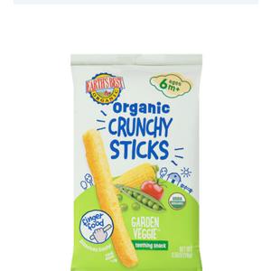 Earth's Best Organic Crunchy Sticks 6+ Months Garden Veggie -- 5 Sticks, Best By 3 FEB 2026