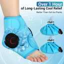 Comfytemp Ankle Ice Pack Wrap, Refillable Wearable Ice Bags for Injuries Reusable, 1H Long Lasting, Hot & Cold Therapy for Swelling, Sprained Ankles, Post Surgery for Men Women - 1Pcs