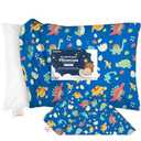 KeaBabies Toddler Pillowcase 13"x18" - Organic Cotton Toddler Pillowcase for Kids, Boys, Girls, Soft & Durable Cotton Cover for Miniature Sleepy Pillows, Cute Colors, Pillow Sold Separately(DinoWorld)