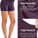 Yvette Biker Shorts with Pockets for Women 3" / 4" / 6" / 8" Tummy Control High Waist Running Workout Gym Yoga Shorts (X-Small, Purple)
