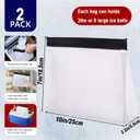 3 x 2PCS Reusable Ice Storage Bag, 10x7x2.2 Whiskey Ice Ball Storage Bags with Secure Zipper Seal Leak Proof Ice Bags, Freezer Bags for Ice and Food Storage - BPA-Free
