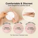 Organic Nursing Pads - 14 Washable Breast Pads for Breastfeeding, Wash Bag, Viscose Derived from Bamboo Reusable Nipple Covers for Breastfeeding Essentials, Soft & Absorbent (Neutrals, M 4.6")