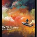FULDGAENR 8x10 Picture Frame, Black Frames for 8 x 10 Inch Photo Poster Certificate, High Transparency Wall/Tabletop Frame with Horizontal Vertical Display (Black | 8"x10")