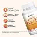 3 x Vitamin D3 & K2 Vitamin Supplement for Men & Women,Vegan-Friendly 5000 Iu D3 and 100 Mcg K2 (Mk-7) Immune, and Overall Health -90 Softgels