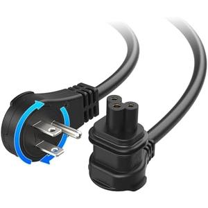 Cable Matters Replacement Power Cable for Starlink WiFi Router Gen2 with 360 Degree Rotating Flat Plug (3 Prong Power Cord for Starlink Router V2) in Black - 6ft / 1.8m
