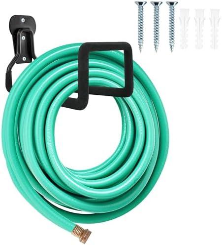 Garden Hose Holder - Heavy Duty Metal Hanger Wall Mount, Water Hose Holder for Outside Yard, Water Hose Reel, Hose Rack, Hose Hook