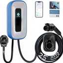 EV Charger Level 250 Amp/240V Charge Station, Indoor/Outdoor EVSE, 25Ft Cable Level 2 ev Charger, WiFi/APP/RFID/Bluetooth (NEMA14-50 Plug or Hardwired)