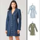 McCall's M8601U5 Misses' Fitted Button Front Mini Dress Sewing Pattern Packet, Design Code M8601, Sizes 16-18-20-22-24