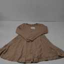 ANRABESS Women Long Sleeve Ribbed Knit Short Dresses 2025 Fall Winter V Neck Casual Swing A Line Sweater Dress Small