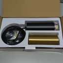 Modern Pendant Light Fixture Kitchen Island,1-Light Black Gold GU10 Hanging Light Cord Adjustable Cylinder Pendants Lamp for Livingroom Bedroom Diningroom 1-Pack