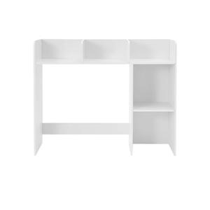 GlossyEnd Sturdy & Elegant Wood Desk Bookshelf Organizer, Office Storage Holder, Desktop Organizer, Collage Dorm, White
