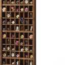 Wesiti 98 Slots Vintage Wooden Printer Tray Display Rustic Wood Shot Glasses Display Case, 32 x 12 x 2 Inches Brown Antique Printers Tray Holder for Bar Cabinet Collection Home Decor