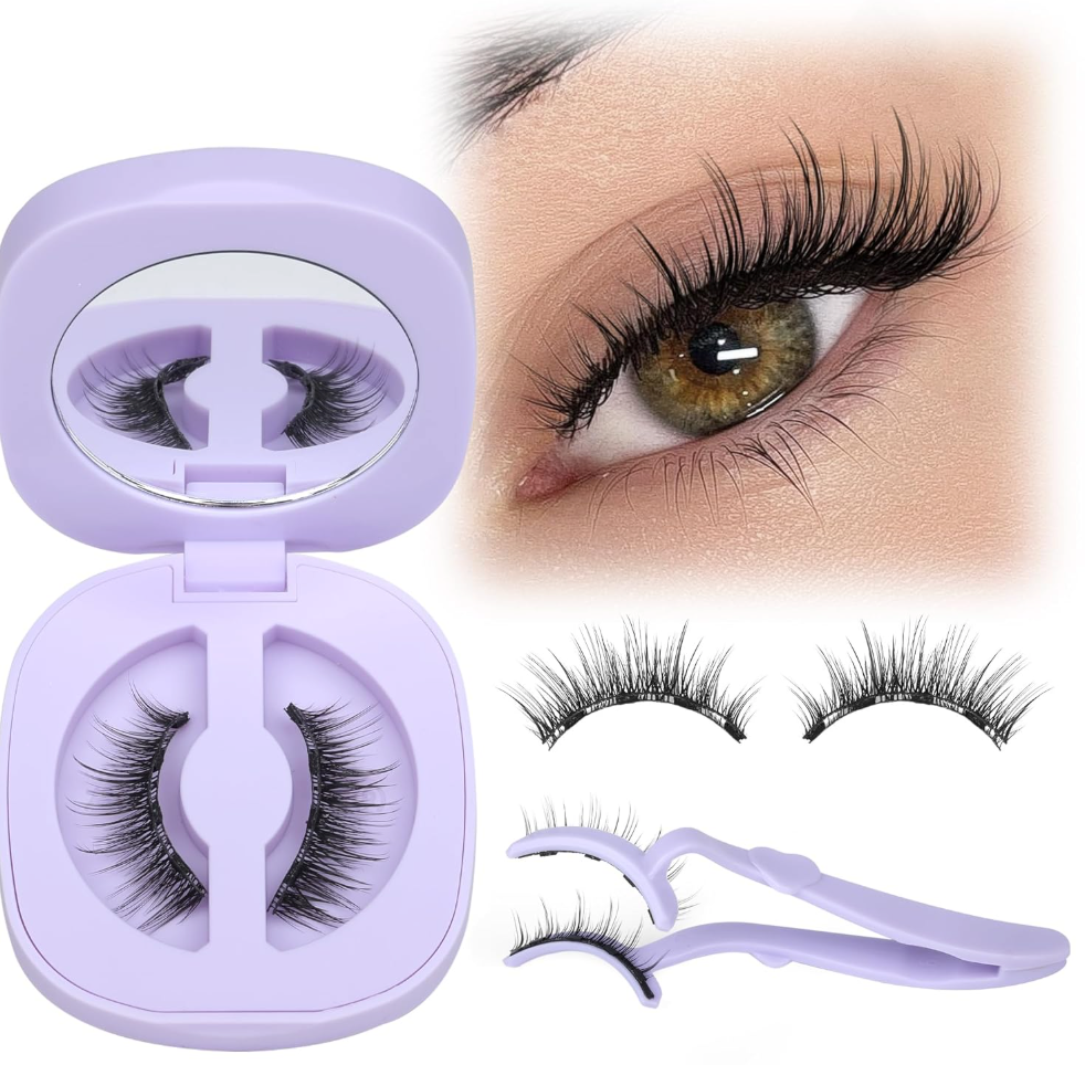  Magnetic Eyelashes with Applicator, Wispy Magnetic Eyelashes, Natural Look Magnetic Lashes, NO Need Glue, False Eyelashes with Magnets, Eyelashes without Eyeliner by Lanflower