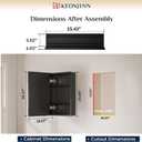 Keonjinn Medicine Cabinet Mirror 16" x 24", Assembly Required, Black Medicine Cabinet with Mirror for Bathroom, Beveled Framed, Wall-Mounted or Recessed, Stepless Adjustable Shelves