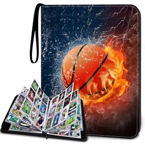 900 Pockets Basketball Card Binder Sleeves, Trading Card Binder Collectible Trading Card Albums for Basketball Baseball Football Trading Sports Game Cards, Book Folder Organizer Card Holder