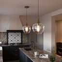Rayogale Gold Pendant Light Kitchen Island, 10 Inch, Clear Glass, 1 Pack, 9.4 Inches