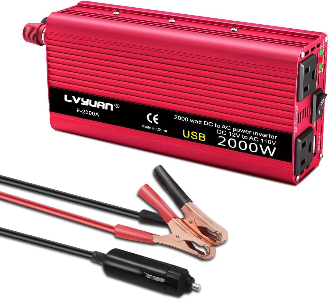 Car Vehicle Power Inverter 800W (Peak)DC-AC 12V-110V Converter Power Supply (800 Watt - Standard Display)