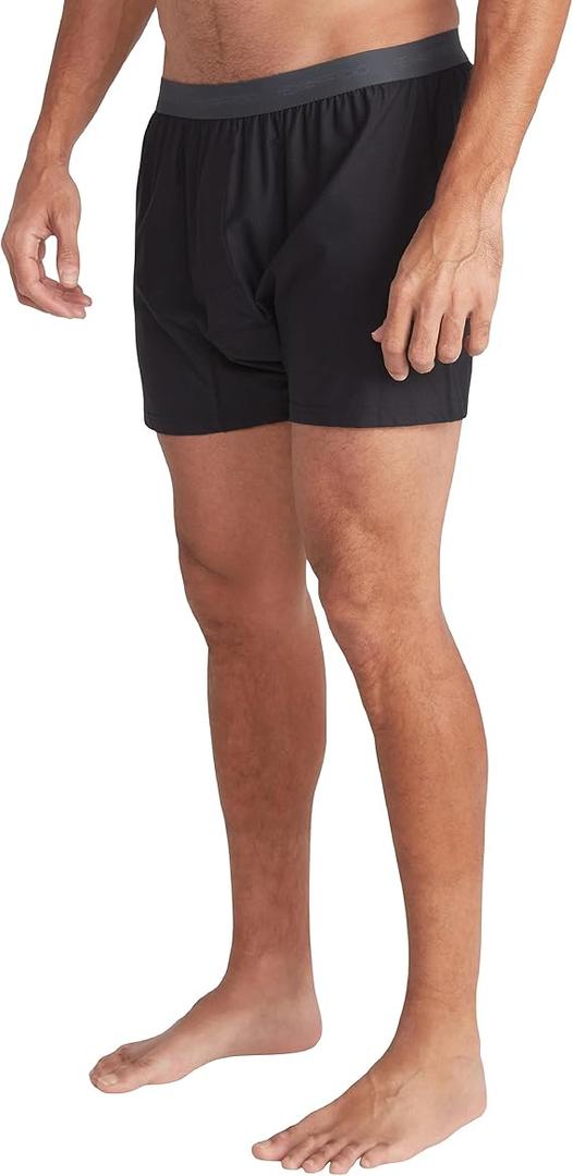 Exofficio Men's Give-N-Go 2.0 Boxer Brief 1 Pack - Breathable Durable Easy Care Travel Underwear, Black, S
