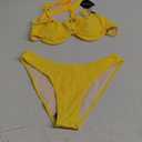 ZAFUL Women High Cut Bikini Sets String Sexy Swimsuit Two Piece Underwire Bathing Suit Brazilian Cheeky Cut Out Cute Swimwear (Medium, Bright Yellow)