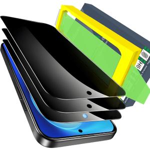 Ferilinso [Auto Dust Install] 3 Pack Privacy Screen Protector for Google Pixel 10, Tempered Glass Phone Case Friendly Accessories, Protector de Pantalla for Google Pixel 10