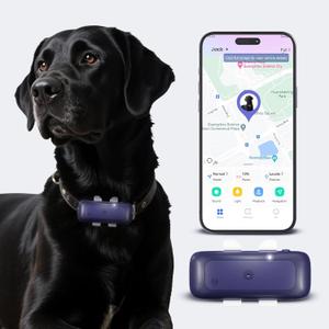 Dog Tracker Cat GPS Tracker Waterproof & Lightweight Mini Tracker Device with Real-Time Location Escape Alerts iOS & Android Fits All Pet Collars
