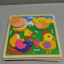 TOY Life Life Cycle Toys Puzzles for Kids, Wooden Puzzles for Toddlers 2-4, 4 Large Pieces Animal Puzzle for Toddlers 1-3, Montessori Toys for 1 2 3 Year Old Boy Girl, Baby Kids Educational Toy