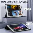 Mastten Compatible with iPad 9th/8th/7th Generation Case, for iPad 10.2 Inch Case with Pencil Holder, TPU Smart Stand Back Cover 2021/2020/2019, Auto Wake/Sleep, Black