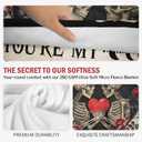 GEEMBI Anniversary Couples Gifts for Women Men - Fleece Throw Blanket for Couch Bed 50x60 in - Wedding Anniversary Birthday Gifts for Boyfriend Girlfriend Her Him Wife Husband, Gothic Blanket (Vintage Gothic - Favorite Weirdo)