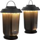 Onforu Outdoor Bluetooth Speaker, 2 Pack 40W True Wireless Stereo Dual Pairing Lantern Speakers for Patio, with 20 Warm White LED Lights, Richer Bass for Indoor Outdoor Camping Waterproof
