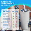 Compatible Stanley Cup 40 Oz 2 In 1 Beverage Separator - Divider Separate Flash Cups, Reusable Silicone Accessory For Parties, Casual, Outdoors, Office (Blue Purple)