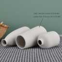 JHDACEDECO Decorative Ceramic Vase Set of 3, for Home and Office,White Black Brown Decorative vase for Pampas Grass&Dried Flowers