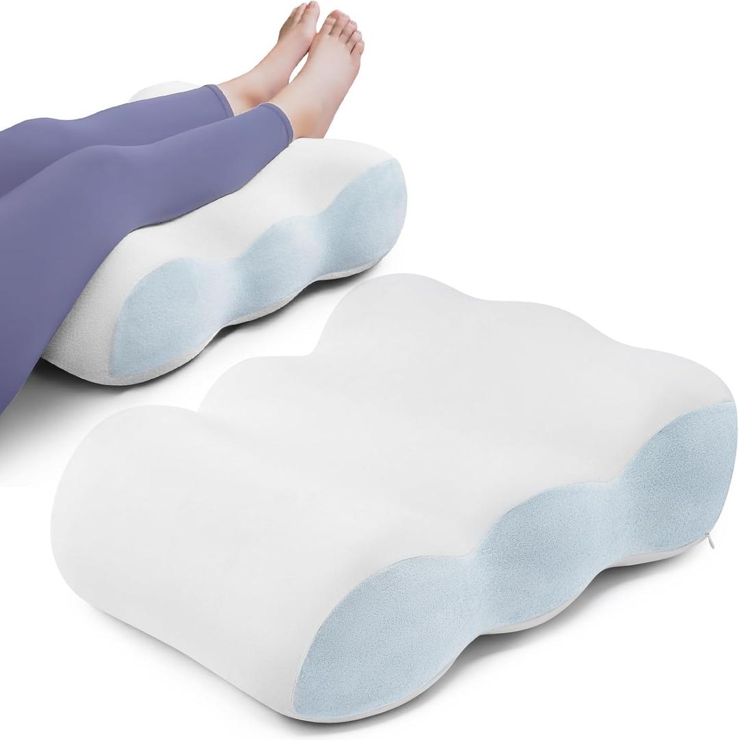 anzhixiu Leg Pillow Elevation Blood Circulation 7” Give Legs Required Height to Ease Lower Back Pain, Wedge Pillow Set for After Surgery Helps Leg Sore &Circulation, Foot&Hip Pain