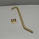 Shower Extension Arm with Flange Uvish 17" Shower Head Riser Pipe, Stainless Steel High Rise Long Neck Shower Head Arm Extender Arm for Rain Shower Head, Standard 1/2" Connection, Brushed Gold