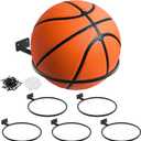 Basketball Holder Wall Mount Soccer Display Rack Metal Universal Ball Display Rack Stand for Basketball Football Volleyball (6 Pack)