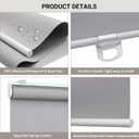 Cordless Blackout Roller Shades for Indoor Windows,Grey,23" W x 72" H