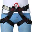 Climbing belts, Safe Seat Belts for Tree Climbing Outdoor Training Caving Rock Climbing Rappelling Equip - Half Body Guide belt for Women Man and Novice