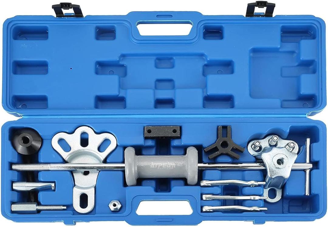 ATPEAM 9-Way Slide Hammer Puller Set | Wrench Adapter Axle Bearing Hub Auto Set, Axle Front Rear Wheel Bearing Dent Hub Gear Puller Remover Set
