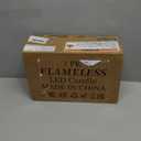 Amagic Christmas Flameless Candles with Remote and Timer, Glass Battery Operated Candles, Real Wax Electric LED Pillar Candles with Gold Deer for Thanksgiving Decor, Set of 3