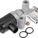 Idle Air Control Valve Compatible for Honda Civic 1992-1995, Durable Metal Silver Tone Idle Control Valve with Gasket