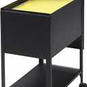 Lorell Standard Lock Mobile File Black 28.35" x 16.54" x 6.50"