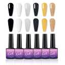 2 x Gel Nail Polish,6 color kits Long Lasting Shine gel polish Wide Color Range gel nail polish set Professional gel nails polish Manicure Kit Salon DIY nail polish gel for nail art Beginners (1 Fl Oz (Pack of 1))