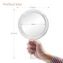 Double Sided 1x - 7X Magnification Hand Held Makeup Mirror with Adjustable Stand,Clear (7X)