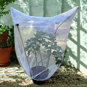 4 Pcs Fruit Tree Netting with Zipper & Drawstring, 4ft x 4ft Insect & Bird Netting for Garden Protection, Ultra-Fine Mesh Garden Netting Pest Barrier, Blueberry Bush Netting Cover