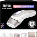 Braun Smart IPL, Skin iExpert Pro 7, VOGUE's Best Hair Removal Device, IPL Hair Removal for Women and Men, Permanent Laser Hair Reduction At-Home, World's 1st Smart App, 4 Heads, IPL7387 (White/Bronze)
