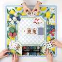 Cztulip Blue Lemon Floral Anti-Slip Noise-Reducing Mahjong Mat,31.5x31.5In
Cottagecore Botanical Garden Mahjong Mat for Table Board,Games Tile Game,Poker and Cards