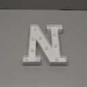 Pooqla LED Marquee Letter Lights Sign, Light Up Alphabet Letter for Home Party Wedding Decoration N (Warm White)