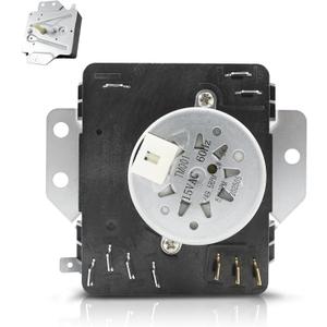 W10185981 Dryer Timer Compatible with Whirlpool Maytag Crosley Kenmore Dryer Part 115VAC 60Hz Replacement for AP6016540 1481704 PS11749830 WPW10185981W10185981 Dryer Timer