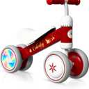 Cubuly Baby Balance Bike for 1-3 Year  First Birthday Boy Girl Gifts 12-36 Month Mini Bike|Colorful Lighting Wheels|Ride on Toys |Toddler Balance Bike 1-3 Indoor/Outdoor Bike (Red)
