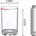 Amazing Abby - Liberty - 8-Ounce Plastic Tumblers (Set of 6), Drinking Glasses, Reusable Cups, BPA-Free, Shatter-Proof, Dishwasher-Safe (Made of Acrylic, NOT Glass)